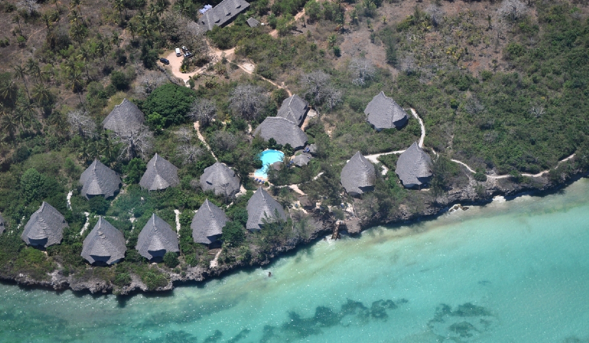 Vue aérienne du Unguja Lodge à Zanzibar