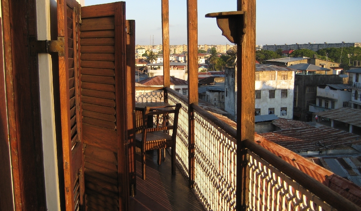 Vue depuis le balcon du Coffee House à Zanzibar