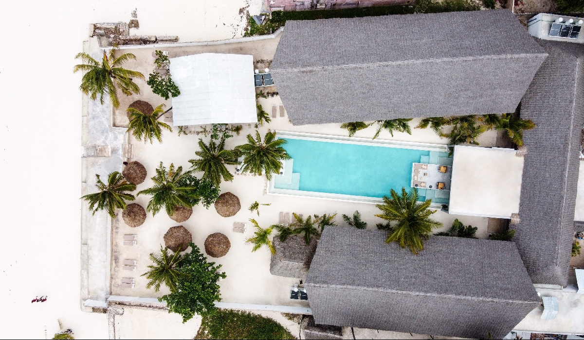 Vue aérienne du Casa Beach Hotel