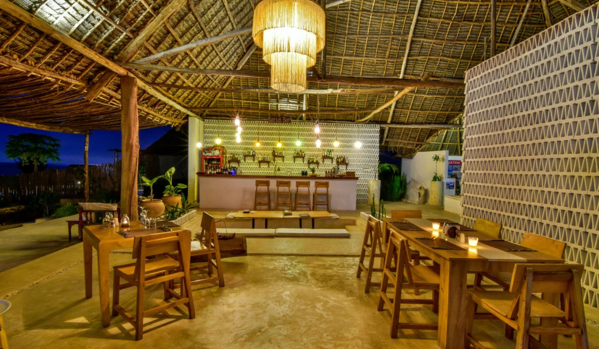 Espace bar restaurant du Zanbluu à Zanzibar
