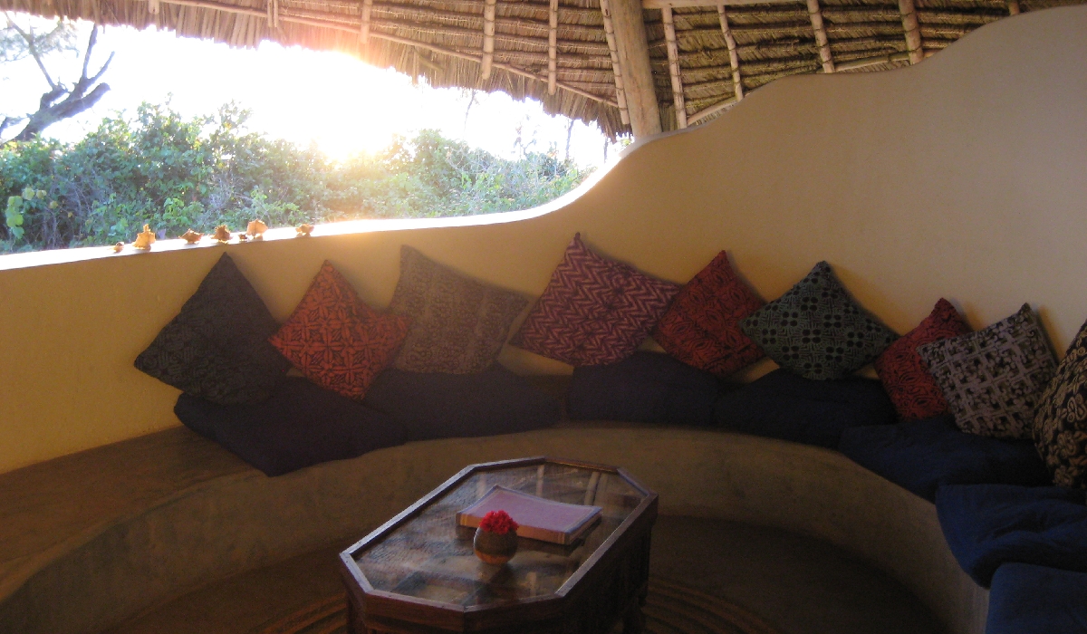 Espace salon de la villa Baobab, Unguja Lodge
