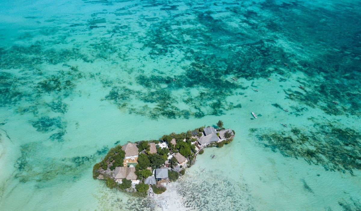 Vue aérienne de The Island Pongwe à Zanzibar